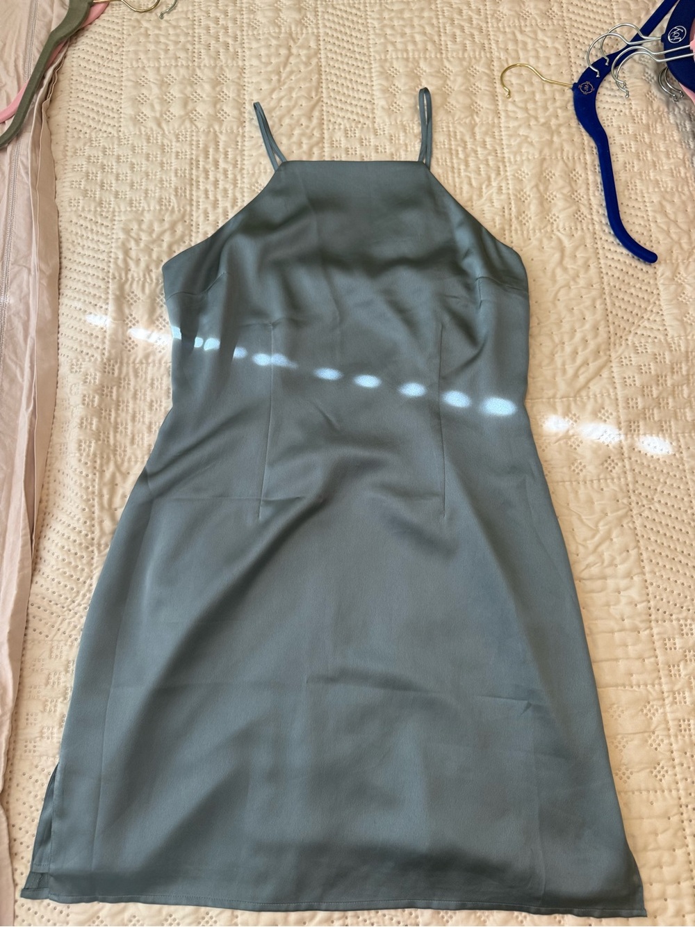Abercrombie Sleek Slate Green Slip Dress